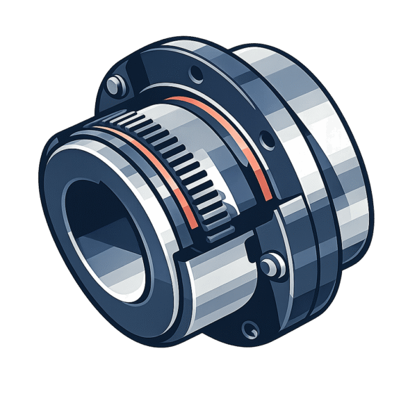 2D illustration of a gear coupling by Acoem USA