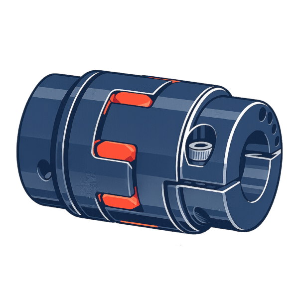 2D illustration of a Jaw Coupling by Acoem USA