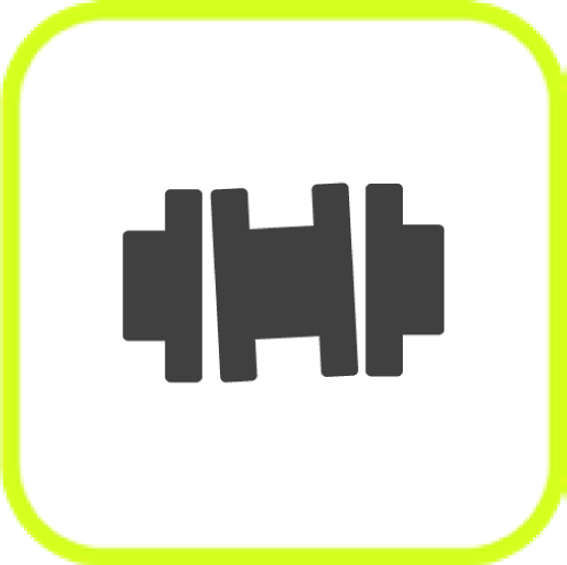 Icon representing laser alignment for machines with spacer shafts.