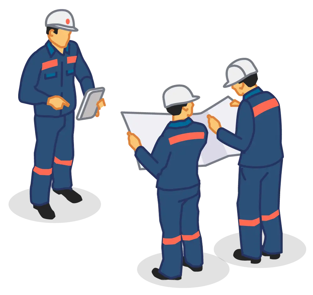 Industrial maintenance team